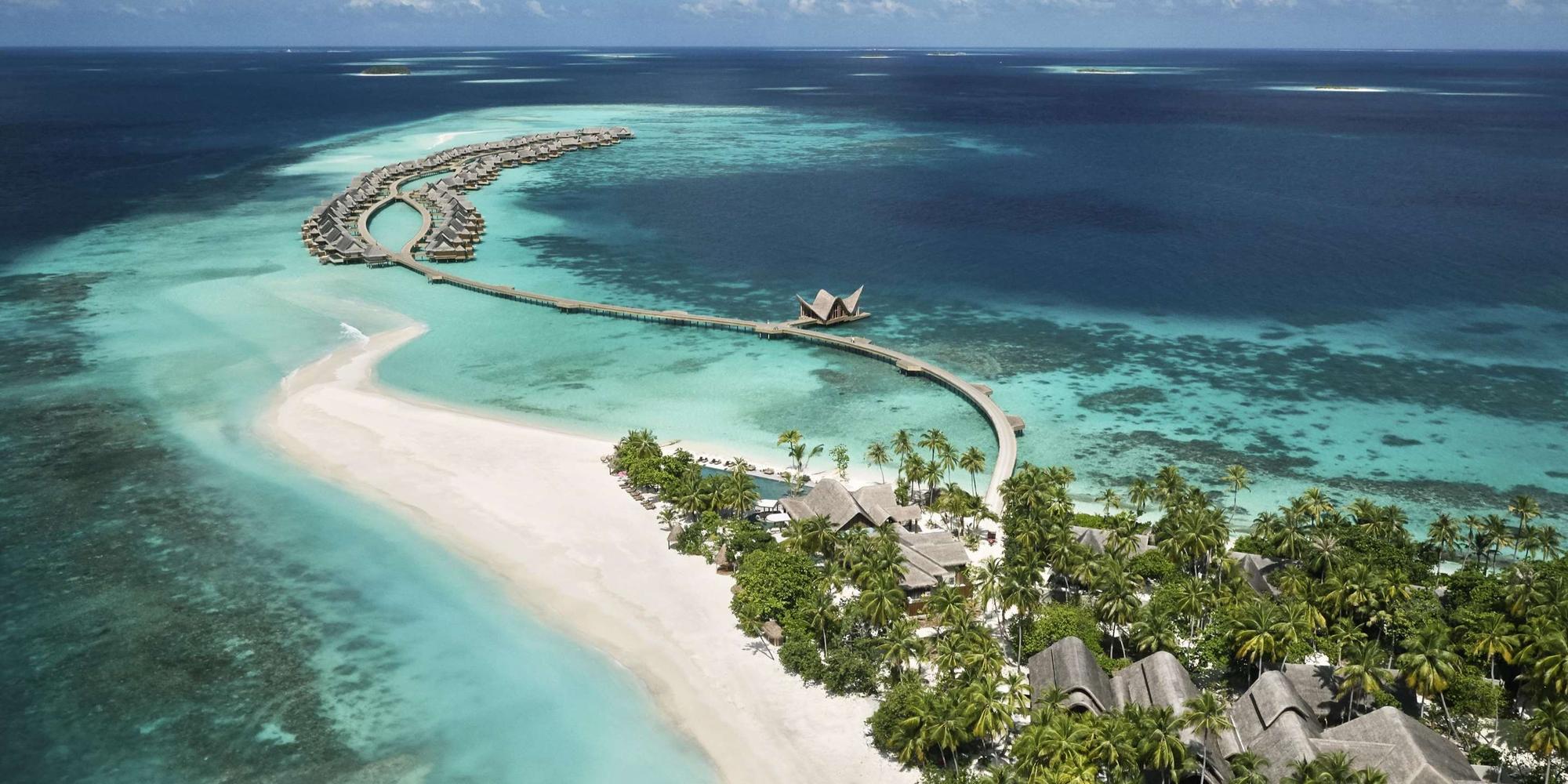 The resort’s 73 grand rooms redefine sustainable glamour and include beach villas with pools, overwater villas, family suites, and more. Travel to The Very Best Maldives Luxury Resorts