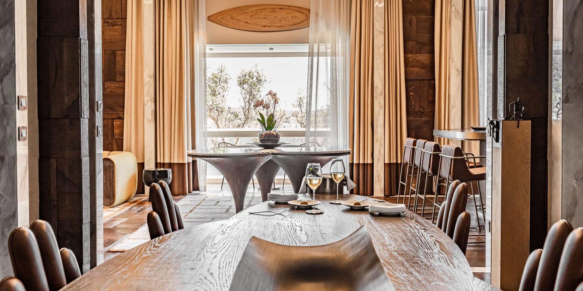 A picture of dining area of Iniala Harbour House in Malta. A dining area of Iniala Harbour House in Malta.